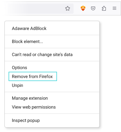 remove extension