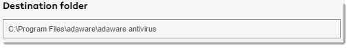 Destination Folder field
