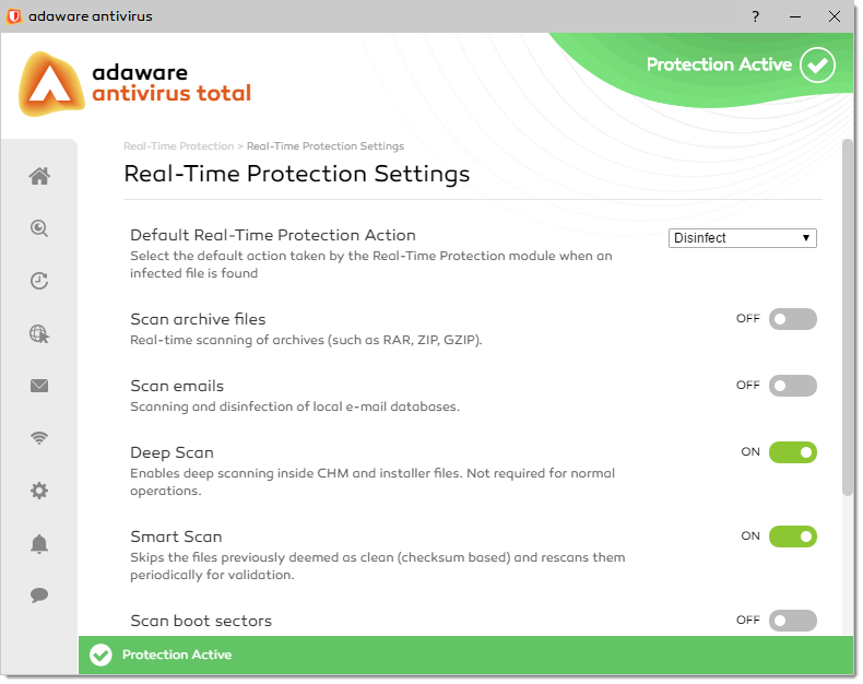 Advanced Settings of Real-Time Protection