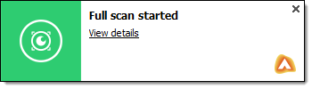 Full Scan Started notification