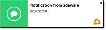 Notification from adaware