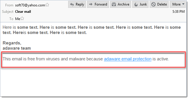 Clear Email Message window