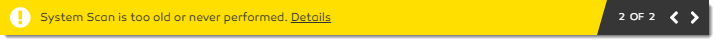 Yellow notification