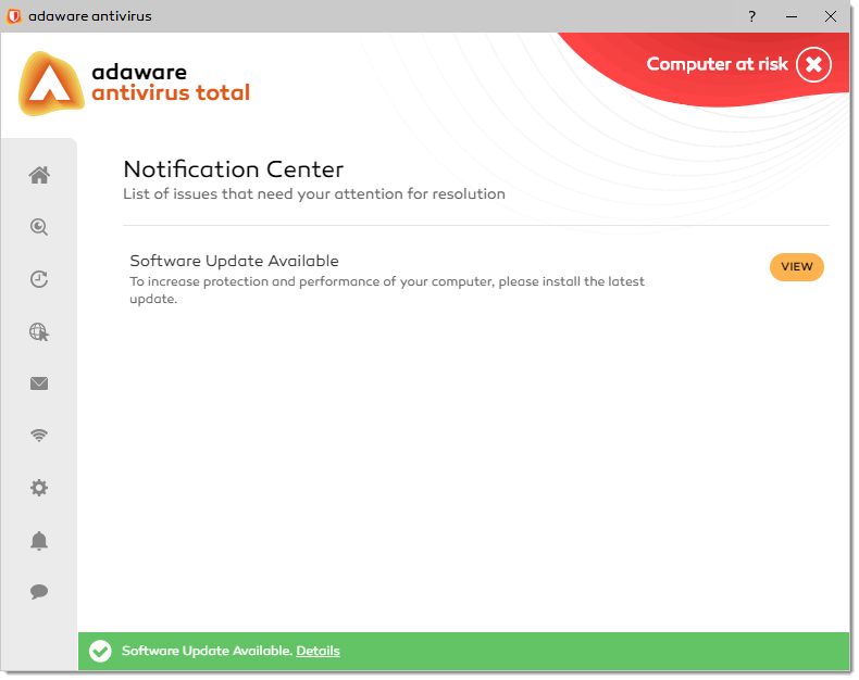Software Available notification