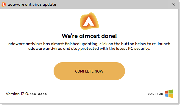 Update Available popup
