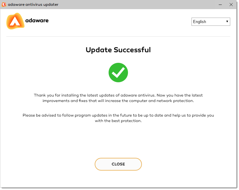 Update Successful window